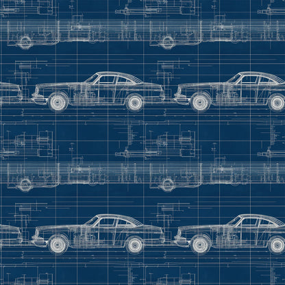 Vintage Car Blueprint Fat Quarter Bundle