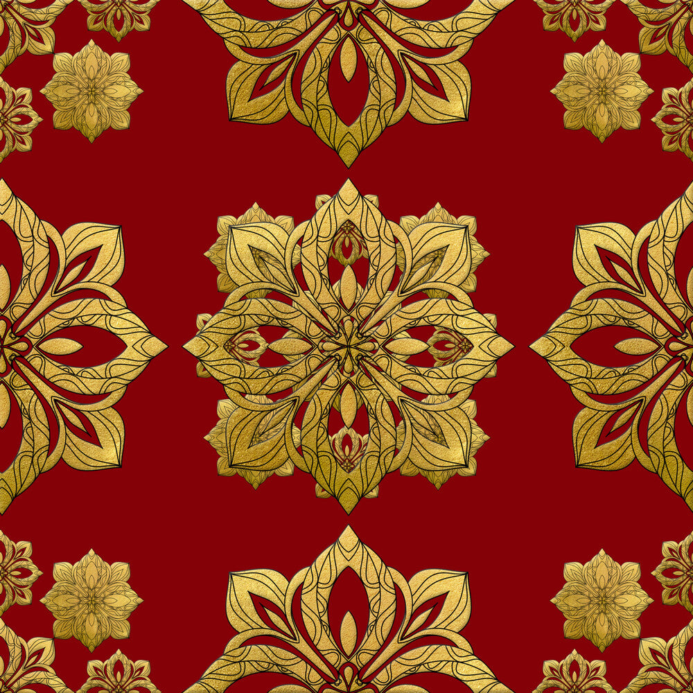 Red Gold Christmas Fat Quarter Bundle