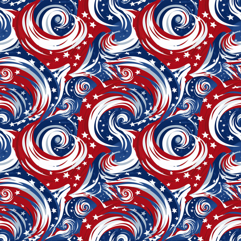 USA Flag Swirls Fat Quarter Bundle