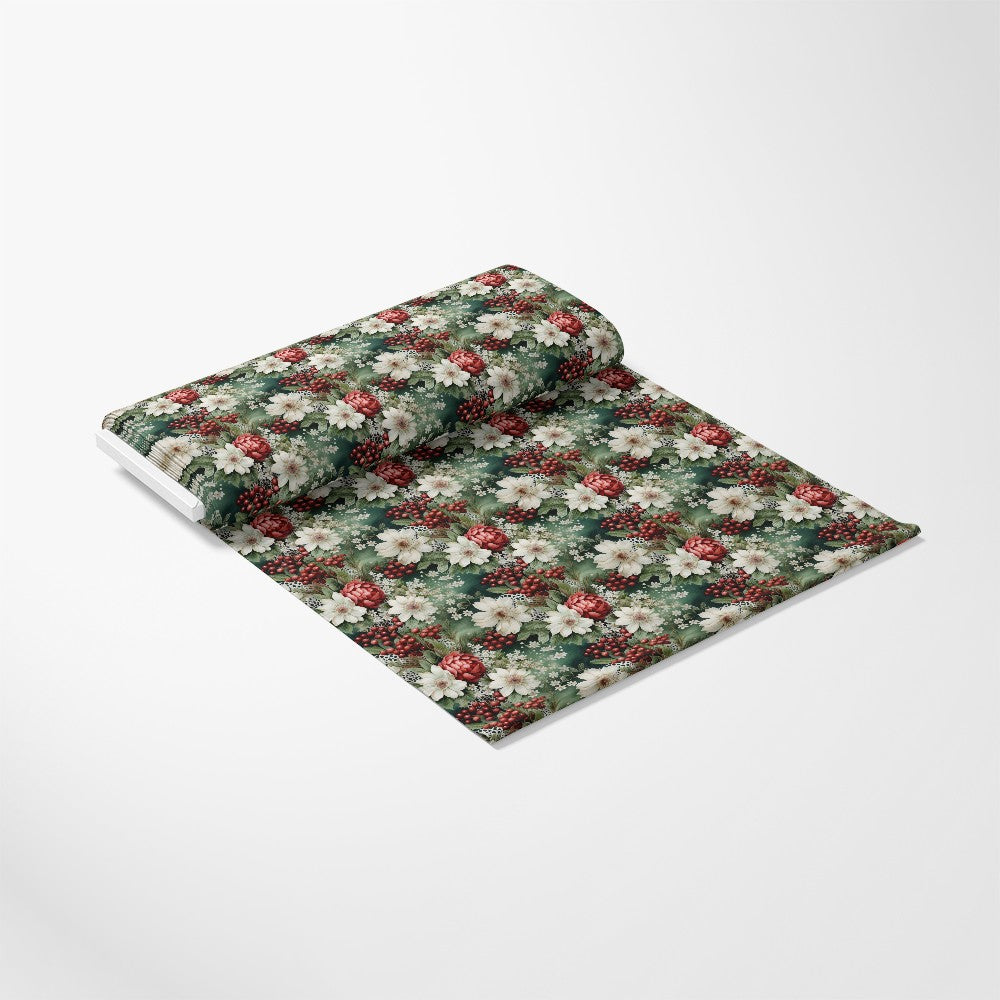 Christmas Florals Pattern 19 Quilting Cotton Fabric