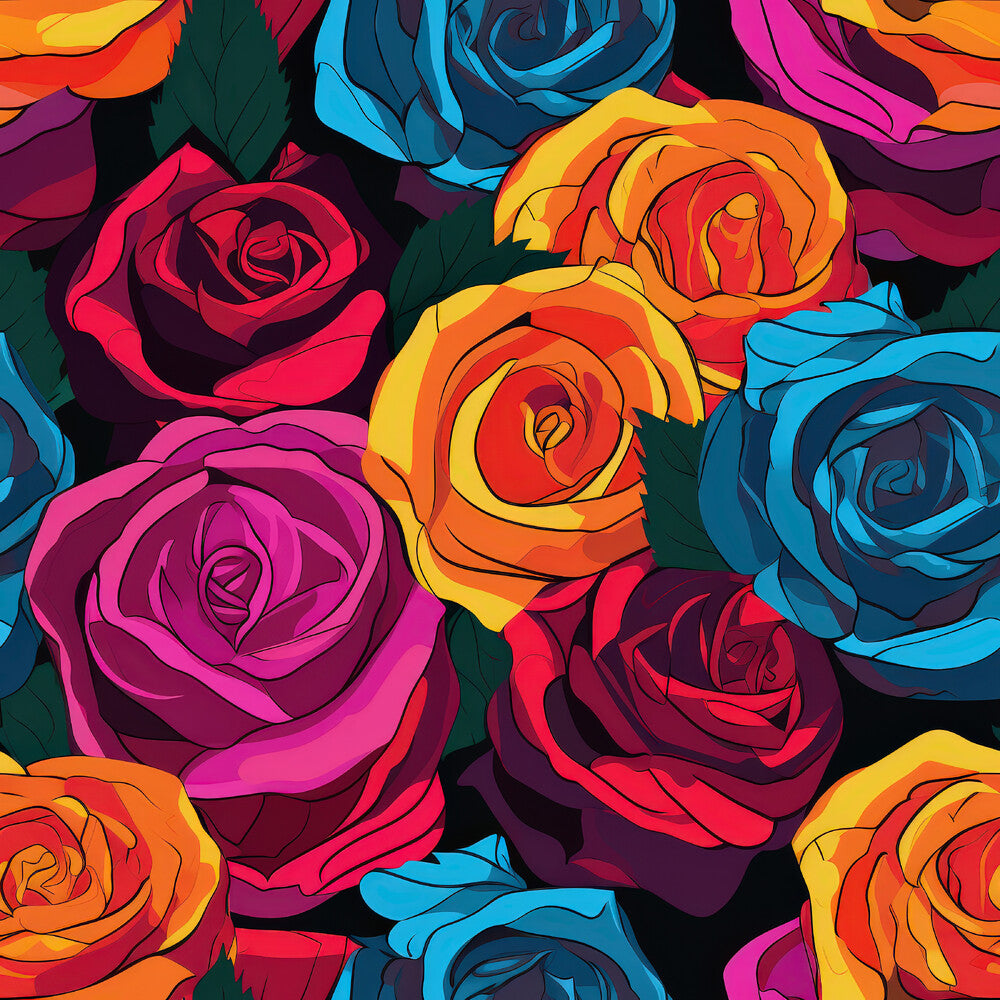 Pop Art Roses Fat Quarter Bundle