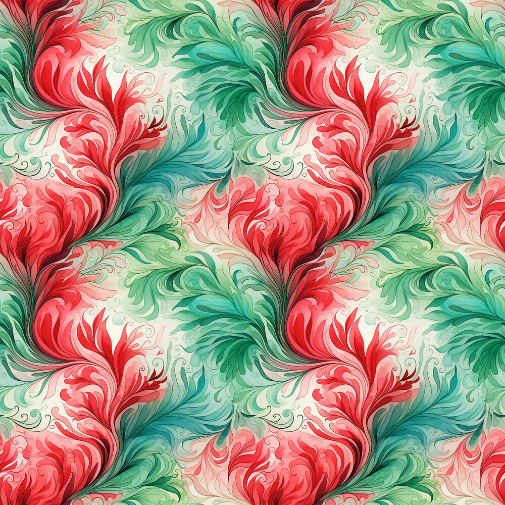 Watercolor Christmas Swirls Fat Quarter Bundle