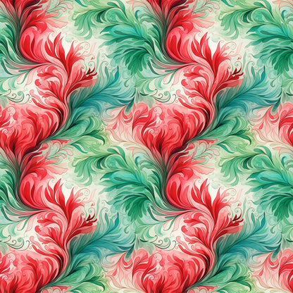 Watercolor Christmas Swirls Fat Quarter Bundle