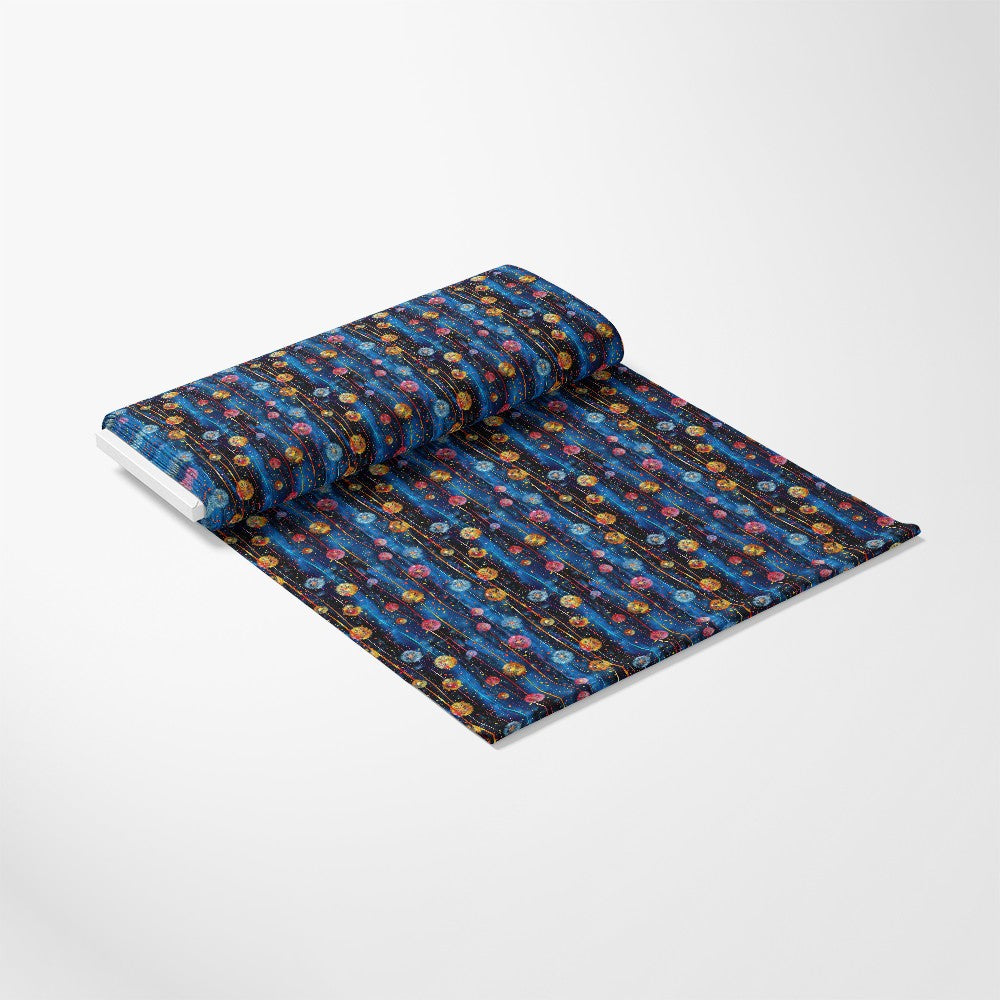 Midnight Dandelions Pattern 9 Quilting Cotton Fabric