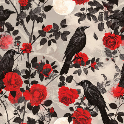 Evil Crows and Roses Fat Quarter Bundle