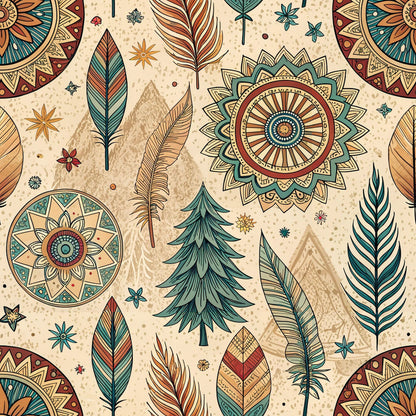 Boho Tribal Mandala Fat Quarter Bundle