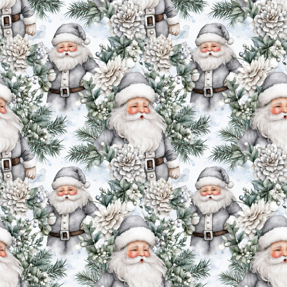 Vintage Icy Silver Christmas Fat Quarter Bundle