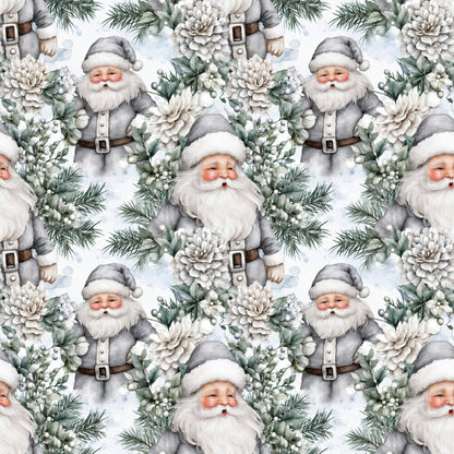 Vintage Icy Silver Christmas Fat Quarter Bundle