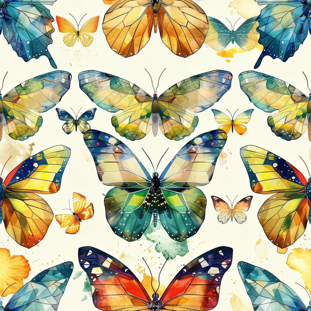 Geometric Butterflies Fat Quarter Bundle