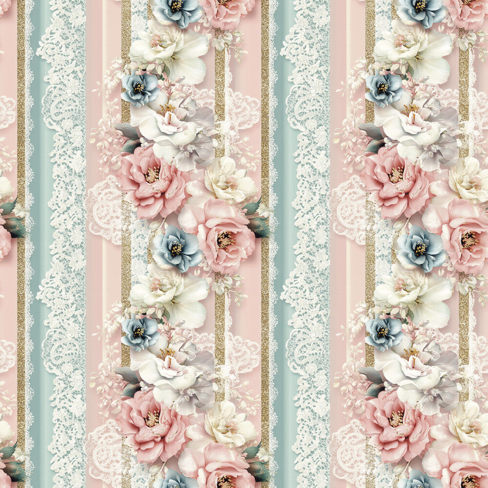 Floral Stripes Fat Quarter Bundle
