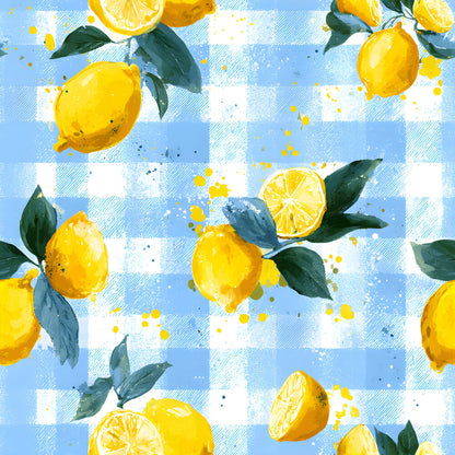 Lemonade Summer Gingham Fat Quarter Bundle