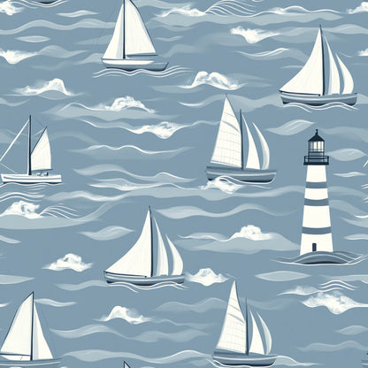 Lighthouse and Sailboats Fat Quarter Bundle