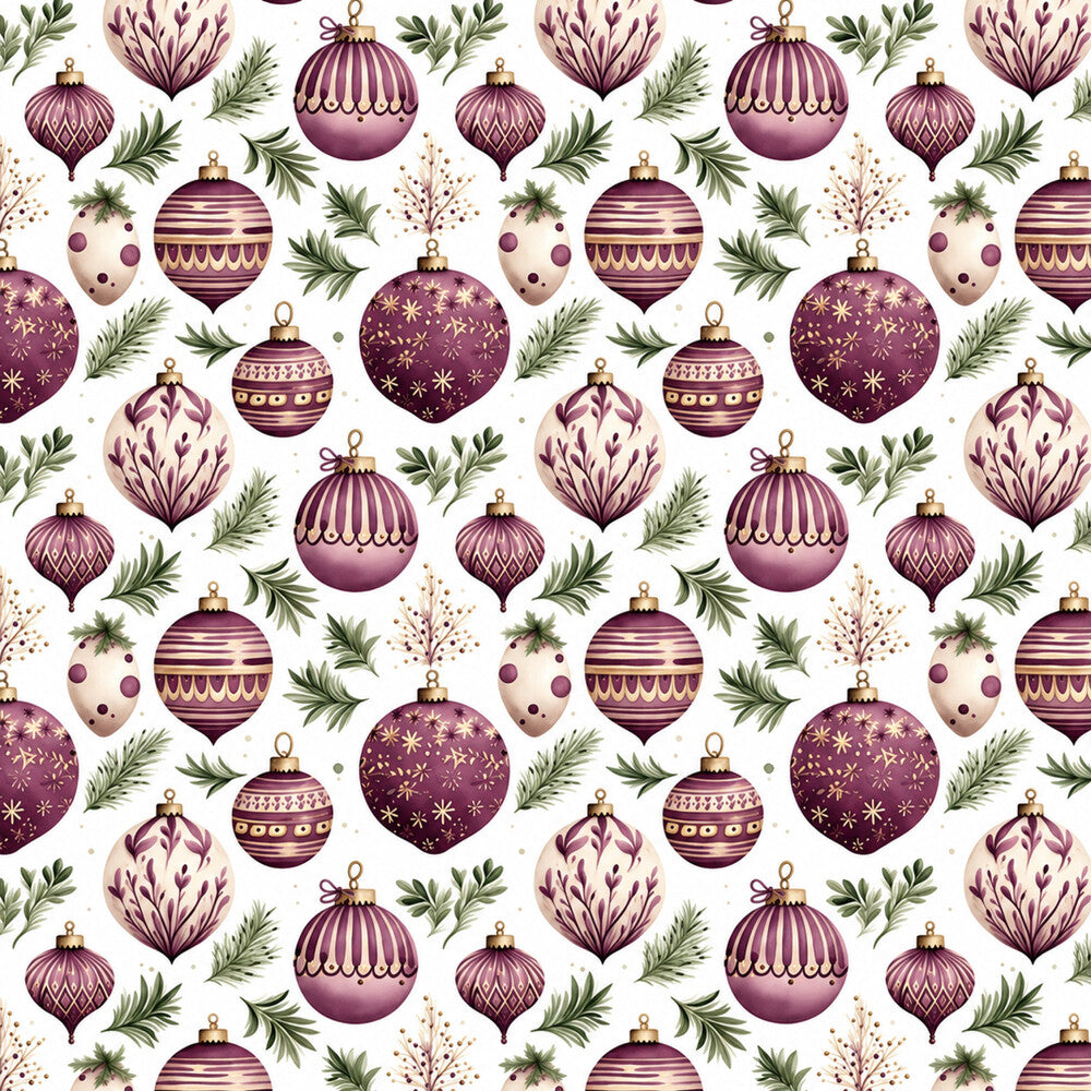 Vintage Plum Christmas Fat Quarter Bundle