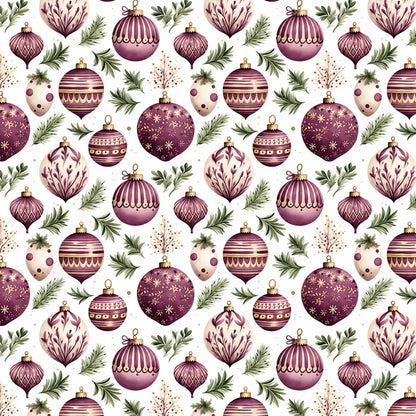 Vintage Plum Christmas Fat Quarter Bundle