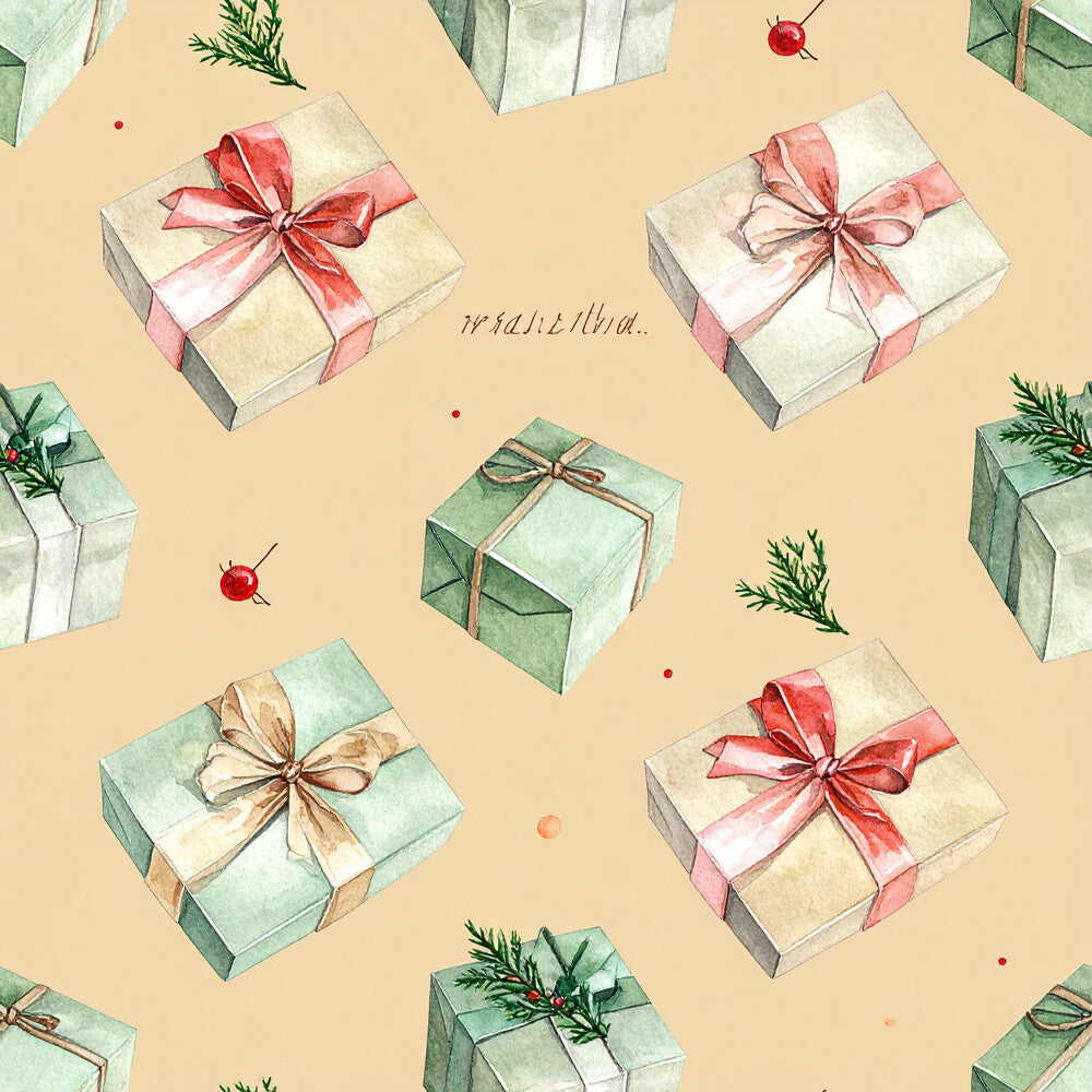 Traditional Christmas Watercolor Fat Quarter Bundle
