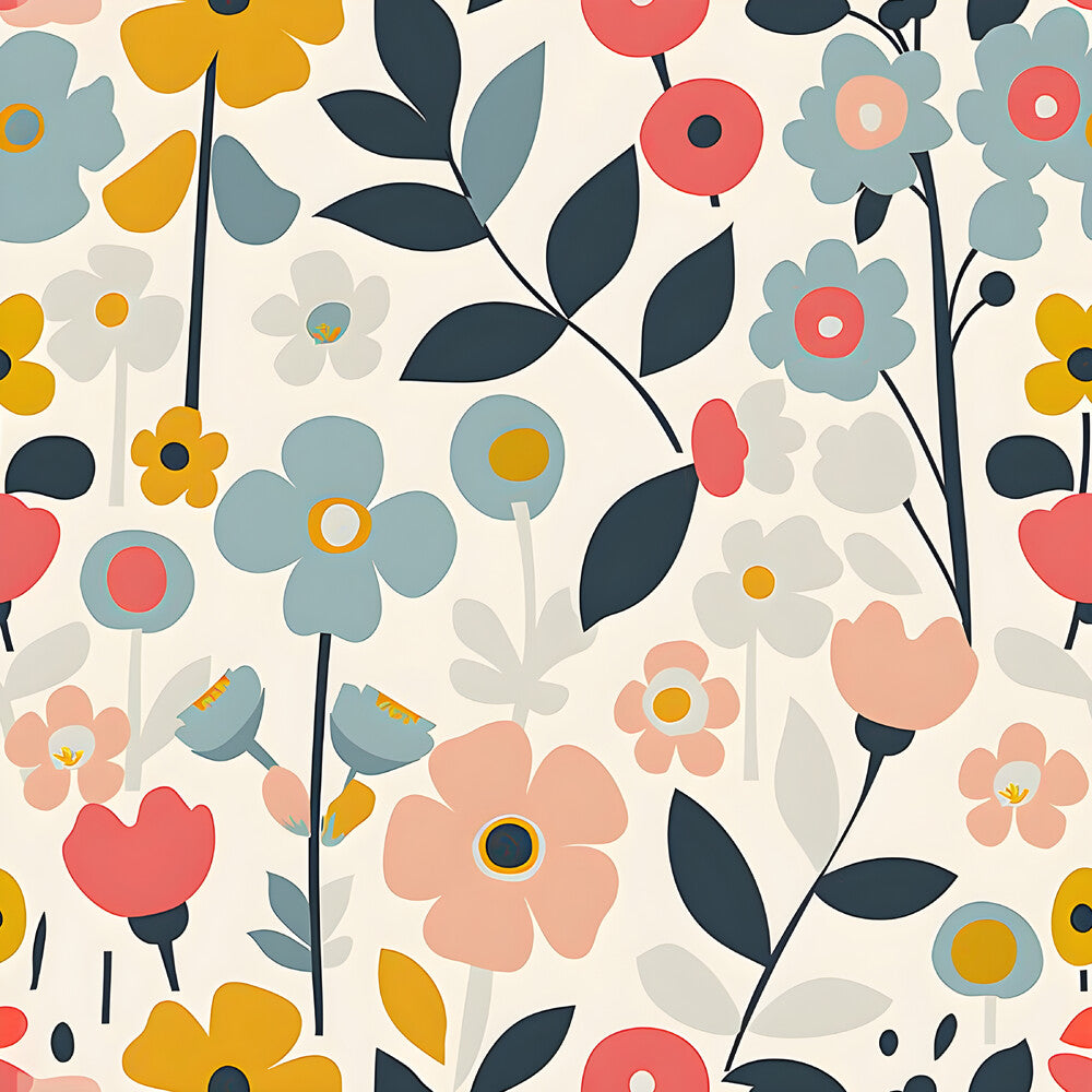 Retro Floral Daisies Fat Quarter Bundle