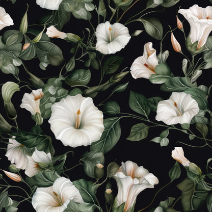 White Morning Glory Fat Quarter Bundle