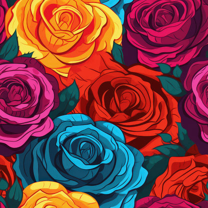 Pop Art Roses Fat Quarter Bundle
