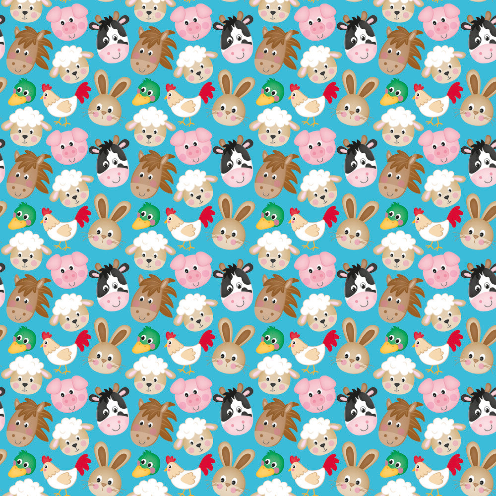 Cartoon Farm Animals Fat Quarter Bundle