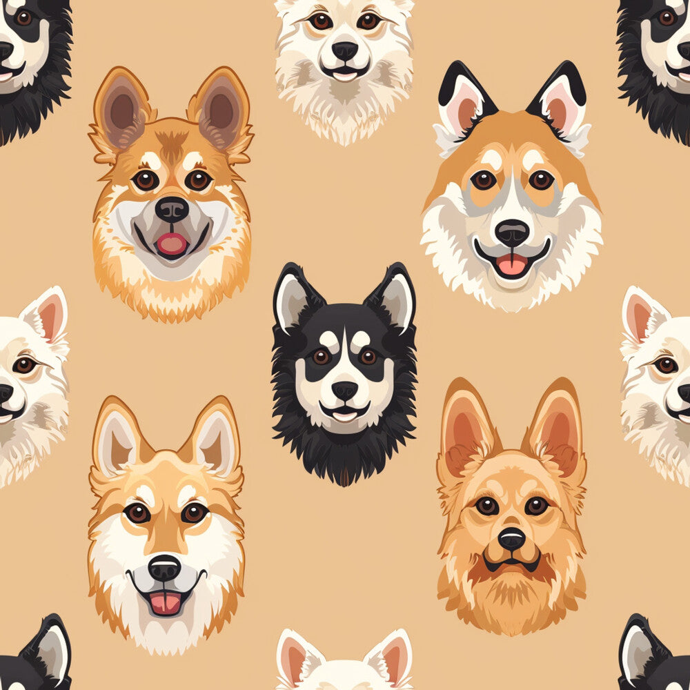 Dog Heads Fat Quarter Bundle