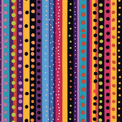 Colorful Stripes and Dots Fat Quarter Bundle