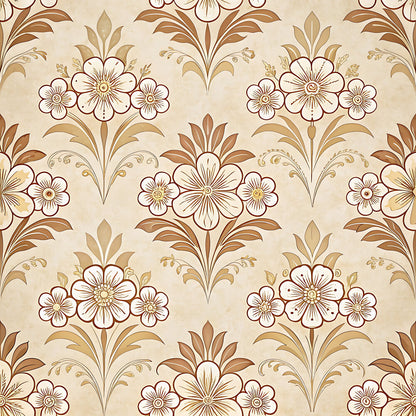 Vintage Beige Sepia Floral Fat Quarter Bundle