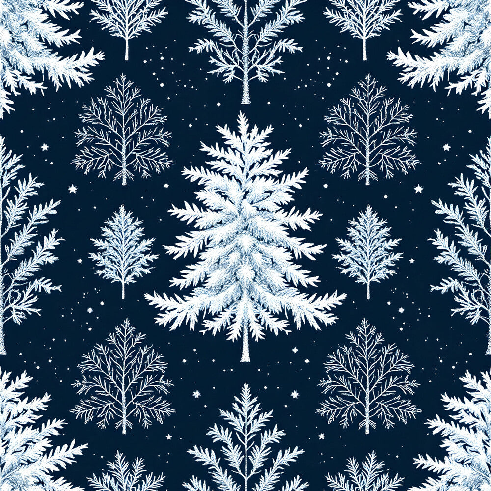Frosty Winter Trees Fat Quarter Bundle