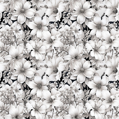 White Flowers Fat Quarter Bundle