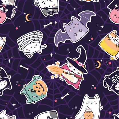 Kawaii Cute Halloween Cats Fat Quarter Bundle