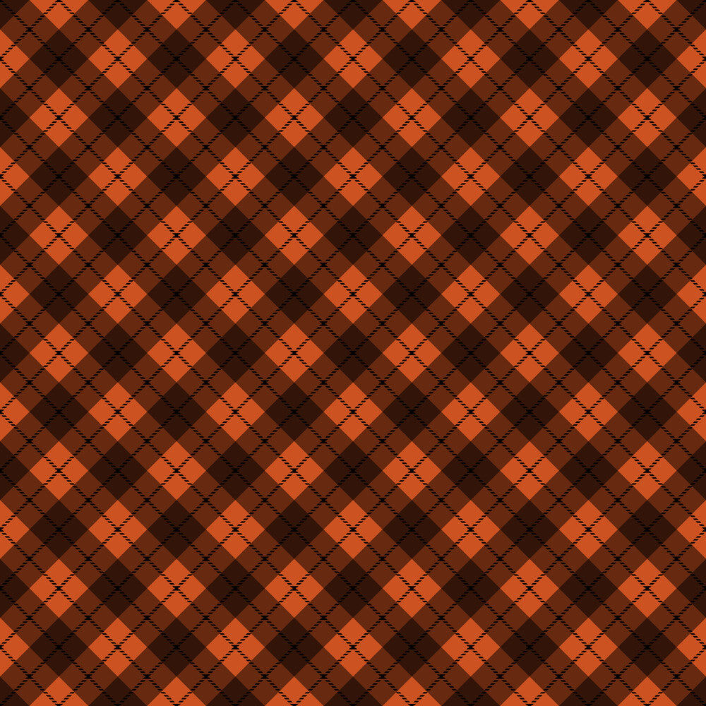 Fall Orange Plaid Fat Quarter Bundle