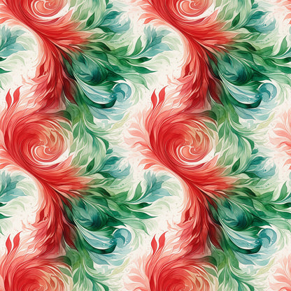Watercolor Christmas Swirls Fat Quarter Bundle