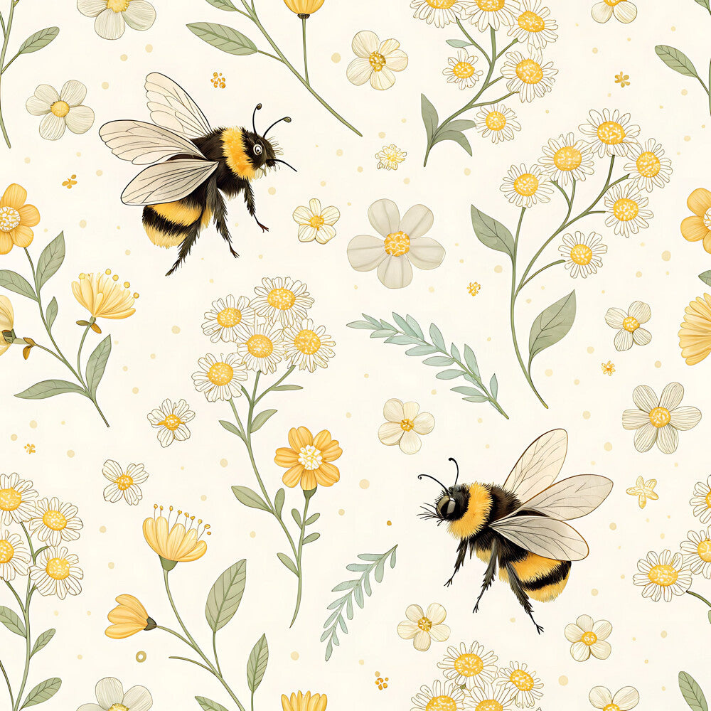 Pastel Floral Bumblebee Fat Quarter Bundle