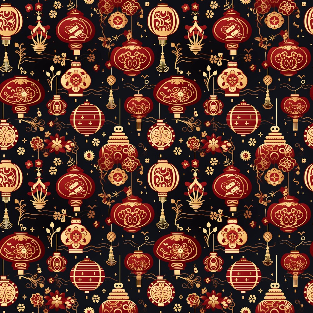 Chinese Lunar Lantern Lights Fat Quarter Bundle