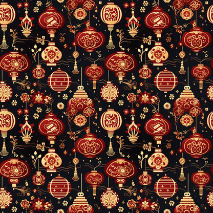 Chinese Lunar Lantern Lights Fat Quarter Bundle