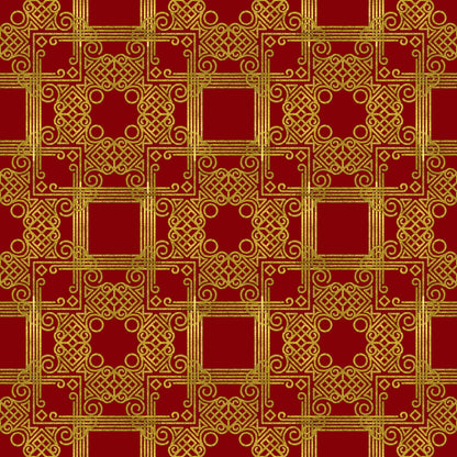 Red Gold Christmas Fat Quarter Bundle