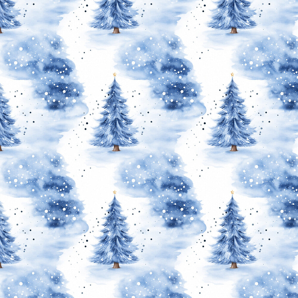 Vintage Winter Blue Christmas Fat Quarter Bundle