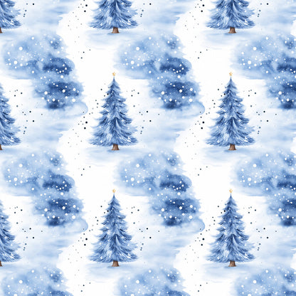 Vintage Winter Blue Christmas Fat Quarter Bundle