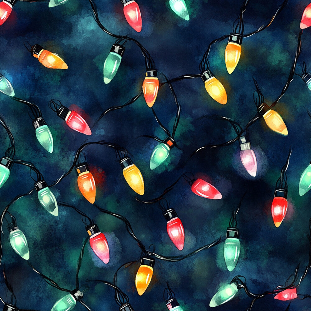 Watercolor Christmas Lights Fat Quarter Bundle