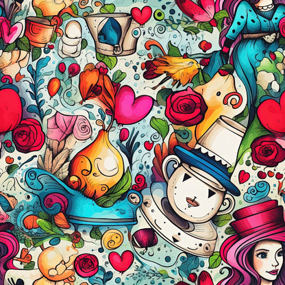 Abstract Alice in Wonderland Fat Quarter Bundle