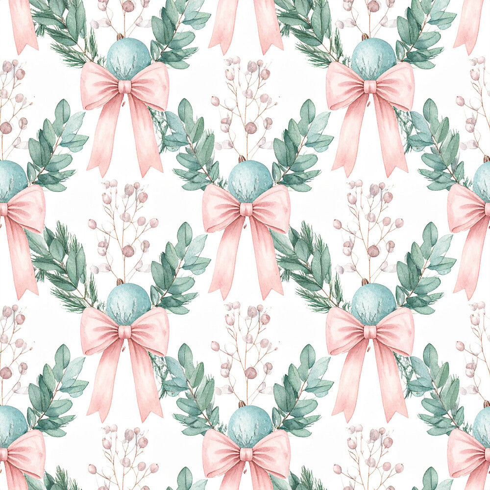 Pink Bows And Evergreen Fat Quarter Bundle