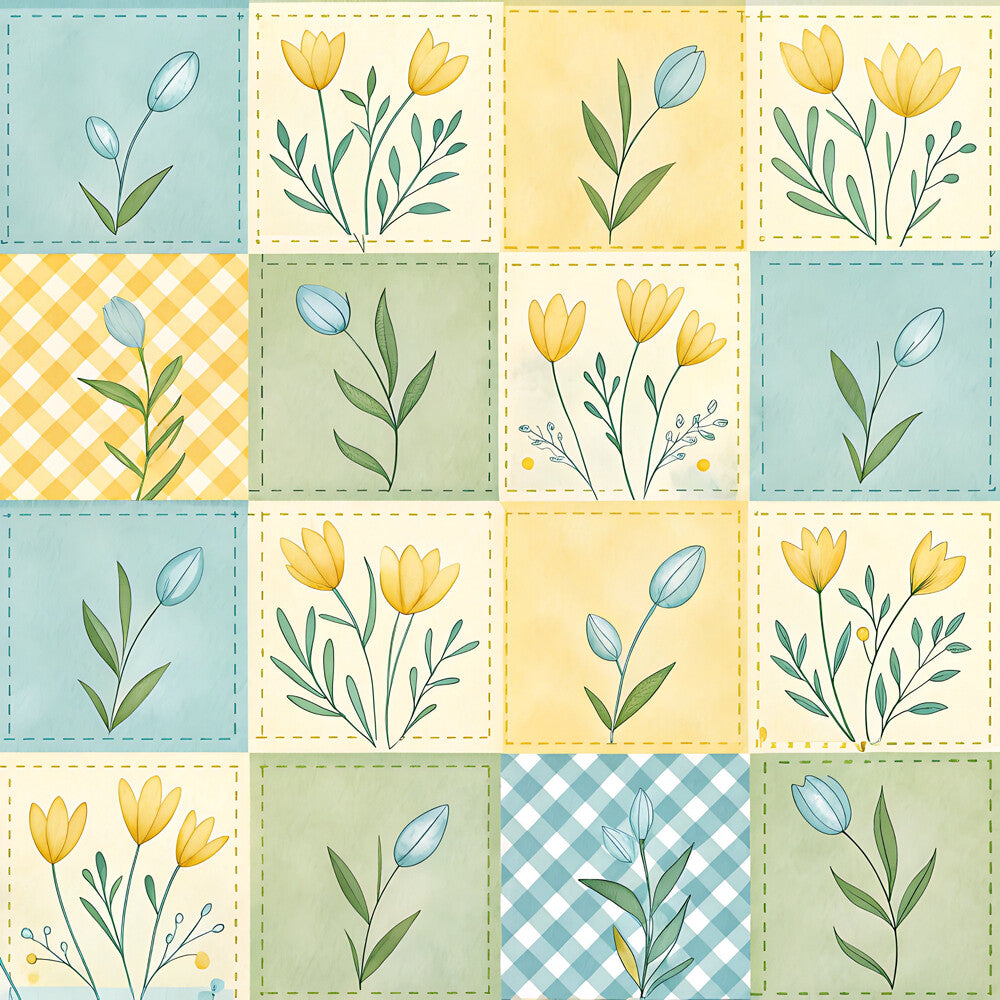 Pastel Spring Floral Patchwork Fat Quarter Bundle