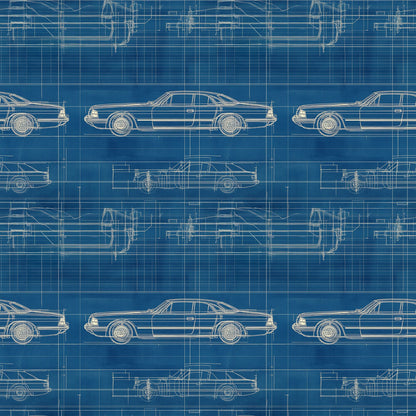 Vintage Car Blueprint Fat Quarter Bundle