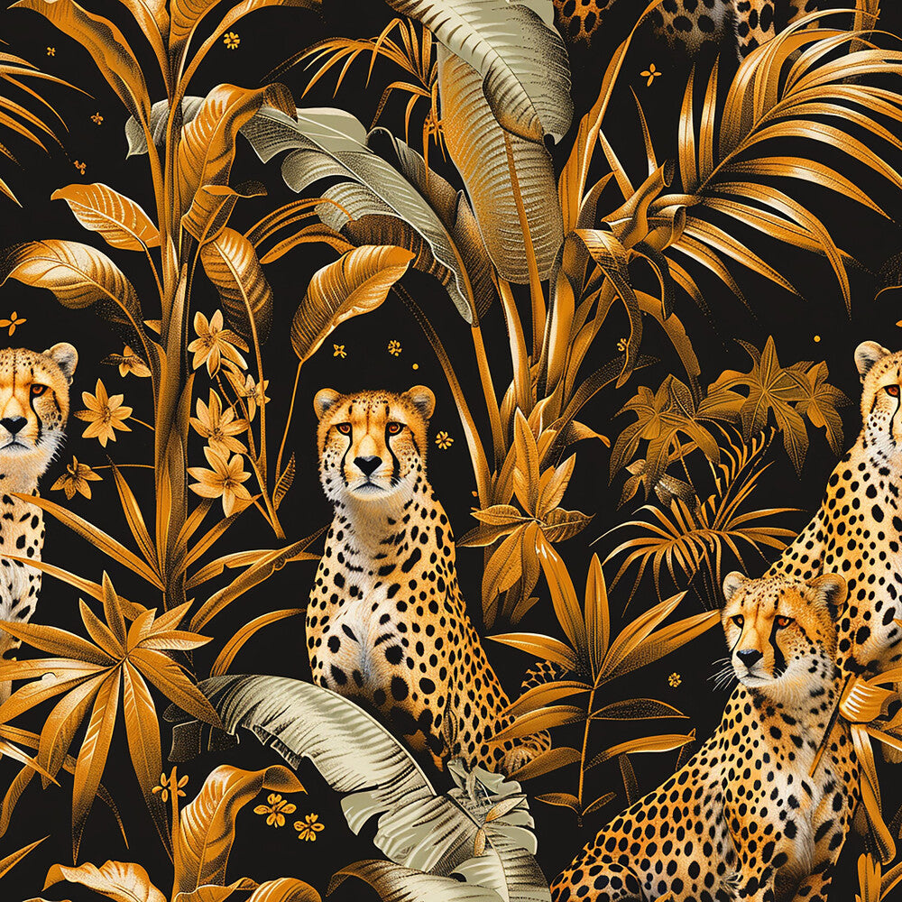 Cheetah and Leaves Fat Quarter Bundle