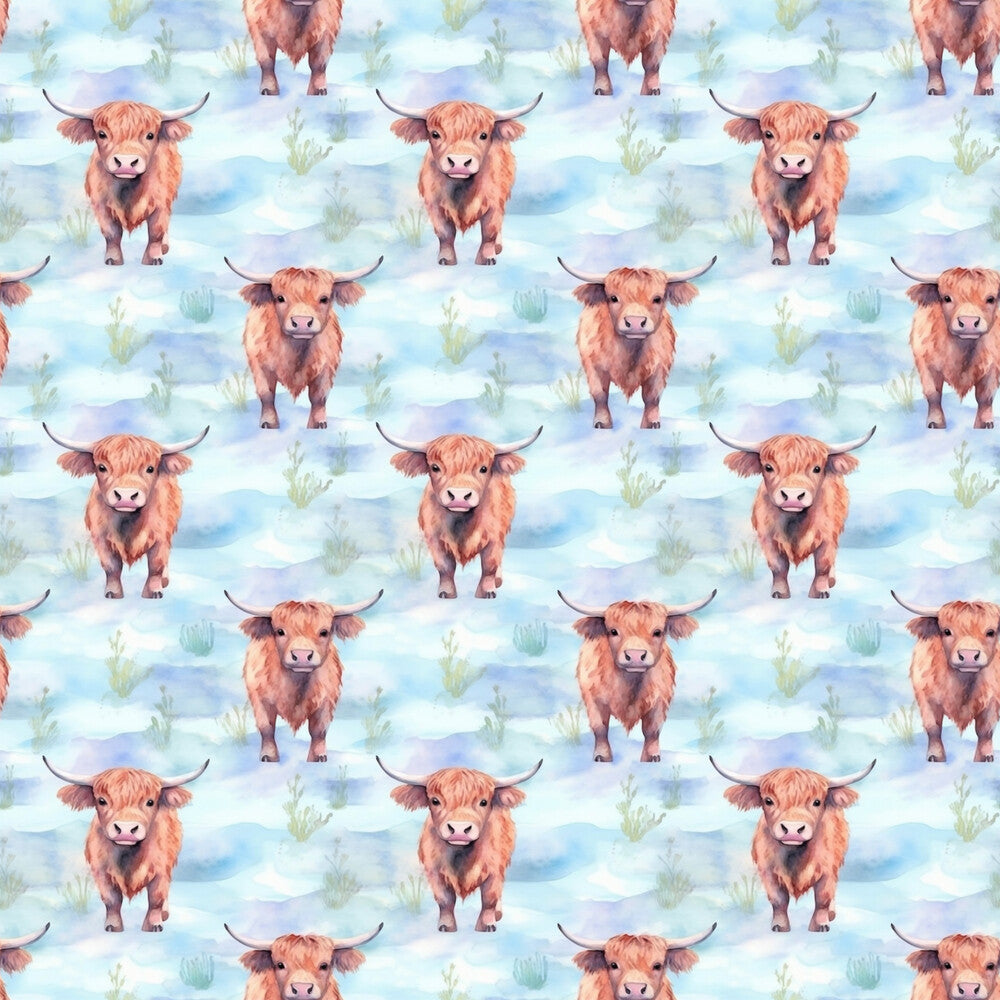 Funky Highland Cows Fat Quarter Bundle