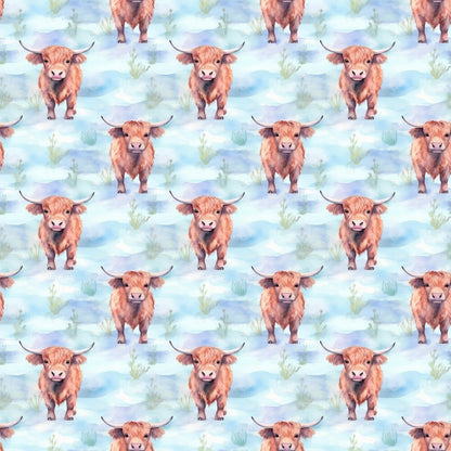 Funky Highland Cows Fat Quarter Bundle
