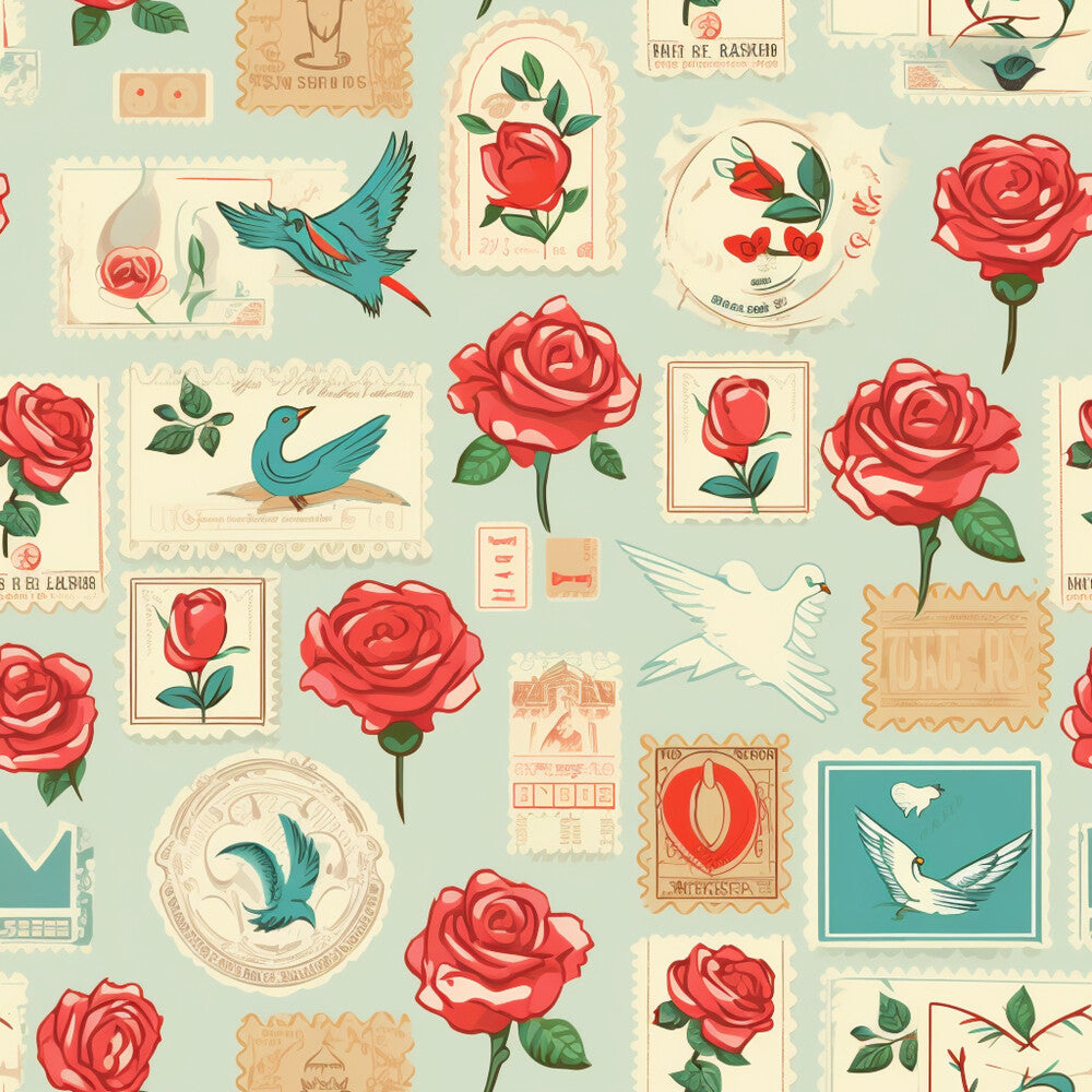 Vintage Love Stamps Fat Quarter Bundle