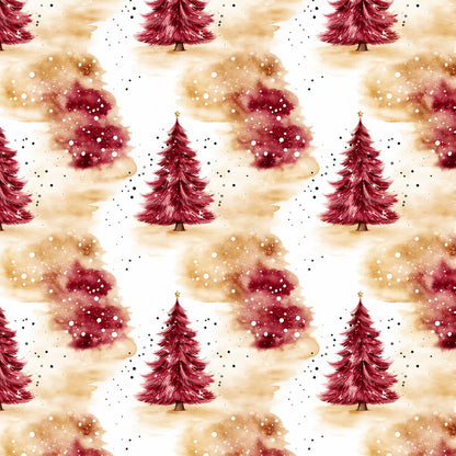 Vintage Burgundy Christmas Fat Quarter Bundle