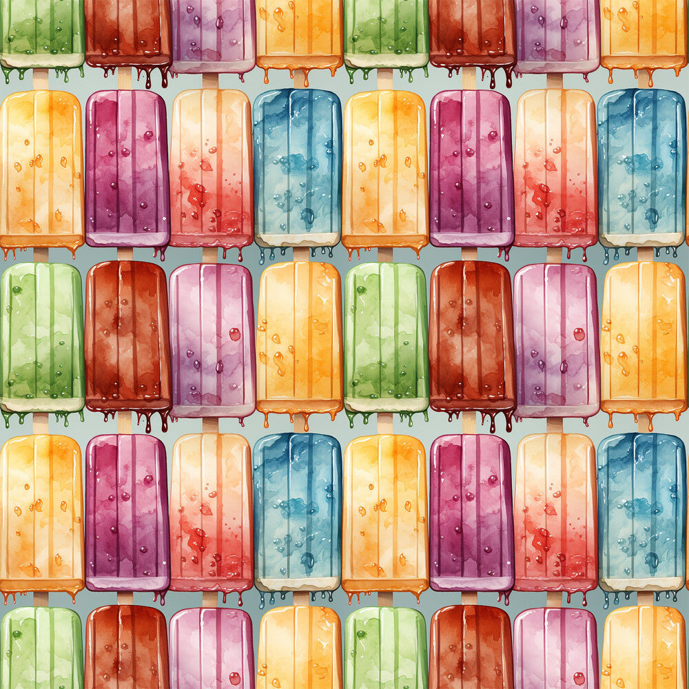 Watercolor Summer Popsicle Fat Quarter Bundle