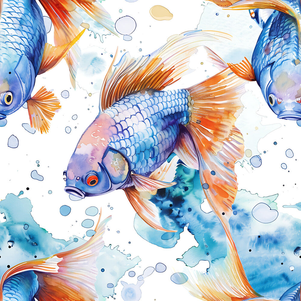 Watercolor Fish Fat Quarter Bundle