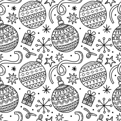 Black and White Christmas Sketches Fat Quarter Bundle